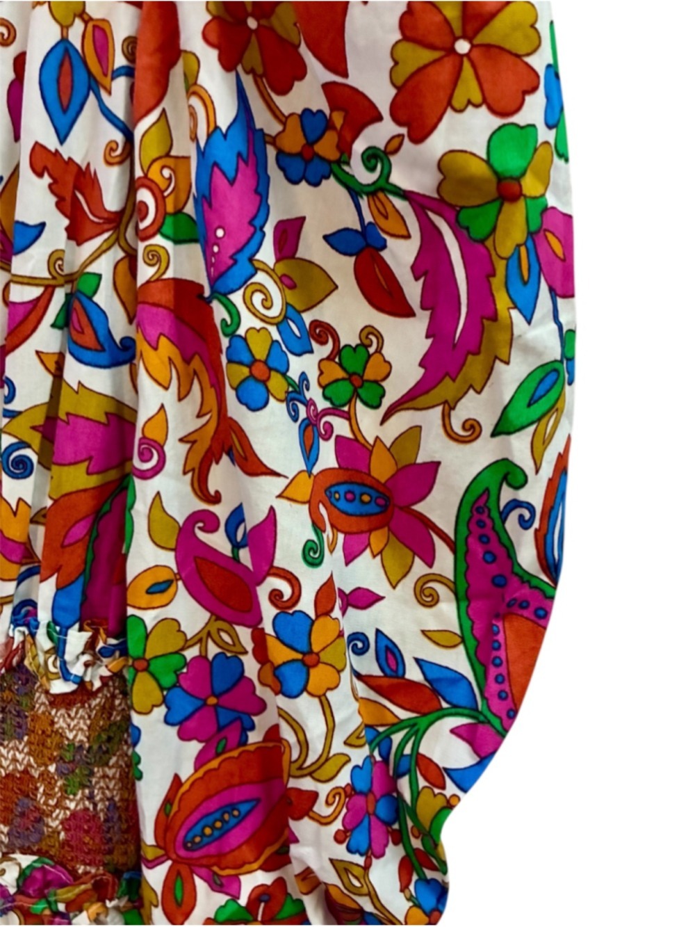 House of Harlow 1960 Nicole Richie Floral Puff Sleeve Smocked Mini Dress Medium - Picture 8 of 11
